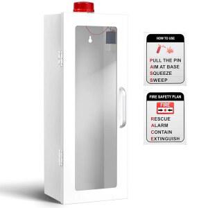 ZONON 4.5KG(10파운드) 화학 소화기 4.5KG(5파운드) 2.3KG(5파운드) 케이스 1세트 알람 산업 실내 경고 사인 표면 건조 벽 스티커 실외용 캐비닛 및 포함, 마운트, 안전 스틸 건축