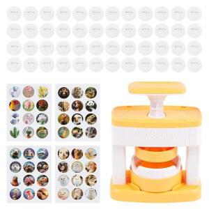 KOUISYY 버튼 핀 다용도 프레스 포함 메이커 48피스 부품 크리에이티브 프리 DIY 기계, 키트, 메이커, 기계 머신 펀치 배지 세트, 장치, 설치 5.4CM(2.16인치) 솔리드