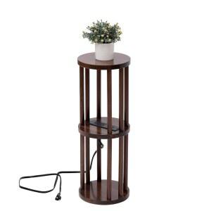 22.9 X 또는 테이블, 조립된 완전히 작은 액센트 25인치) 호두나무 63.5CM(9 포함, 중세 테이블 침실 충전 나이트 스테이션 음료 스탠드용 나무 모던 거실 원형 받침대