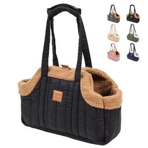 ETIAL 소형견 캐리어 안전한 위한 산책용 새끼 플리스 하이킹 및 강아지 반려동물 겨울 여행 쇼핑, 캐리어, 방수 지갑, 하네스 따뜻한 핸드백(블랙) 클립, 고양이를 토트백