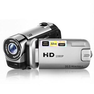 사진 촬영용 디예니 1080P 디지털 카메라, 16MP 브이로깅 카메라 16X 줌 360 플립 스크린 2.4인치, 청소년 초보자를 위한 컴팩트 여행용 카메라(실버)