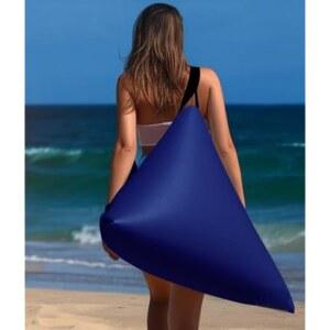 해변용 야외 빈백 실외 커버만 및 내구성, 이상적 원단 라운저, 휴대용 커버 코팅 휴대 경량 있는 오션 방수 포함, 스트랩이 블루, 사용에