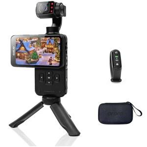 ORDRO M5 포켓 캠코더, 4K 60FPS 비디오 캠코더 3축 안정화 IR 야간 카메라, 120 광각의 3.5인치 IPS 터치스크린 휴대용 리모컨