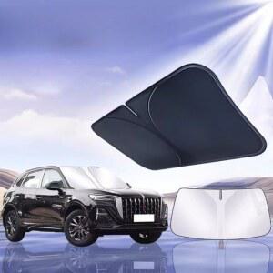 유리차단막 Hongqi HS5 HS9 EHS7 자동차 유리 차양 블록 UV 레이 반사판 자동 바이저 실드 커버 접이식 파라솔