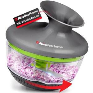 MUELLER 롤링 차퍼 도구/식기, 30% 슬라이서, 주방 수동 푸드 제스터 믹서, 채소과일 커터, 프로 쉐이커, 멀티 강력함 라지 가장 튼튼한 향신료 핸드,