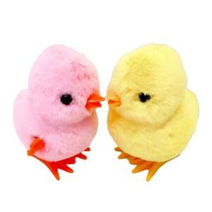 KC인증 노랑 핑크 병아리 태엽 인형 2종