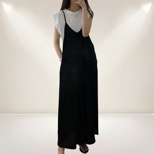 지니마켓25 편안한 체형커버 캐주얼 선데이 뷔스티에 와이드 점프수트