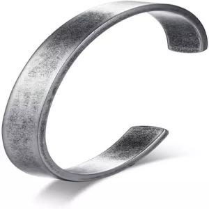 밀겟 스테인리스 스틸 남성 커프 팔찌 미니멀 쿨 실버/블랙/골드 도금 오픈 메탈 뱅글 남성용 보석 선물