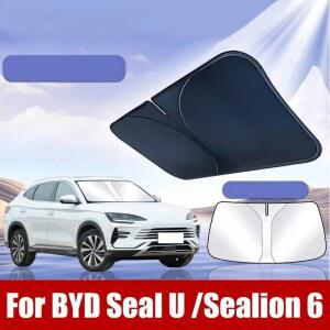 유리차단막 BYD Seal U Sealion 6 Song Plus 2025 자동차 앞 유리 차양 커버 UV 보호 부품