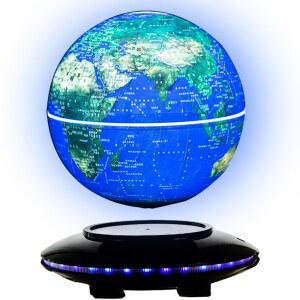 자기부상 별자리지도 공부 블루 서재 영어지구본 6인치 자전 디지털지구본 C타입 발광 직장인선물