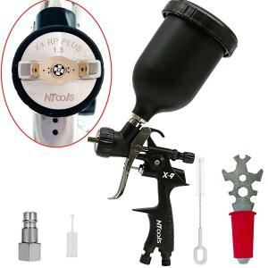 1.3MM 슬릿 노즐 에어 스프레이 건 V자형 플럼 블로섬 갭 페인트 바니시 고분무