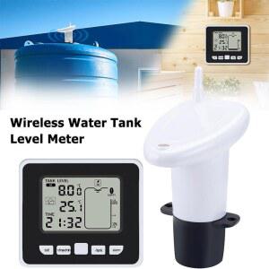 초음파 무선 탱크 액체 레벨 온도 미터 센서 시간 최소 최대 모니터 표시