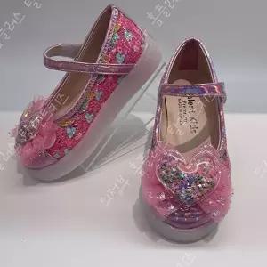 [셀러허브 1]탈렌트키즈 HC14 LED구두 하트폼폼LED구두 여아구두 아동구두 반짝이구두 쁘띠앙팡 TS (12813