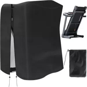 KMnop 접이식 러닝머신 방수 커버 방풍 드로스트링과 지퍼가 달린 먼지 홈 체육관 실내 야외용 운동기구