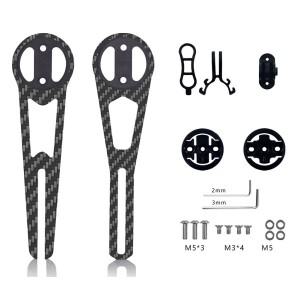 자전거 컴퓨터 거치대 탄소 섬유 브래킷, 로드 바이크 스톱워치 속도계 마운트 가민 고프로 라이트 스탠드