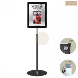 A3 사이즈 원형 블랙 자석 약국 안내문 배너대 홍보물 표지판 광고판