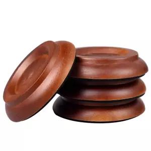 우드 다리 받침대 피아노 나무 발받침 원목 소음방지 실제 갈색(4개)