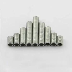 PQspmkbq 2개 M18 전나사형 튜브  덴탈 파이프 미세 덕트 어댑터 스크류 조명 액세서리 아연 도금