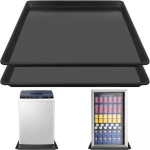 가장자리가 올라간 Hlimior 2팩 미니 냉장고 트레이 세탁기 건조기 와인 캐비닛 청소하기 쉬운 제품(22인치