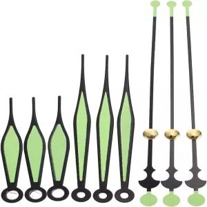 어두운 시계 바늘 교체 키트 10세트 알루미늄 DIY 벽시계 수리 부품 야광 포인터 액세서리로 정확한 시간을