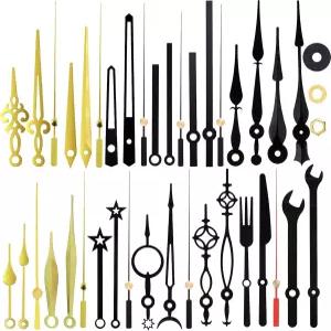 14가지 스타일 논 틱 월 시계 이동 메커니즘 알루미늄으로 만든 바늘 쿼츠 모터 키트 배터리 작동 수리