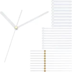 PATIKIL 교체 시계 바늘 키트 10세트 메커니즘 이동 알루미늄 벽 부품 수리 DIY 흰색 A04