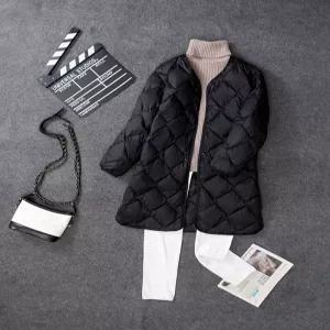 깔깔이롱패딩 브이넥 여자 누빔 빅사이즈 노카라