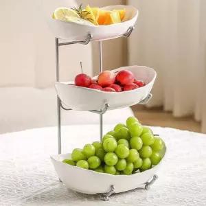 3단 접시 2단 트레이 과일 디저트 간식 세라믹 플레이팅 홈파티