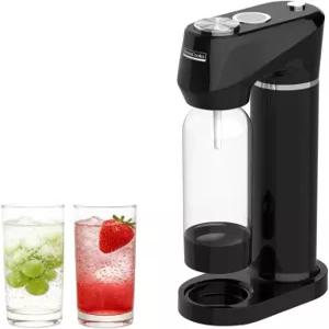 BPA 프리 병 2개가 포함된 가정용 탄산수 소다 메이커(1L + 0.5L) - 셀처 탄산음료 기계 스크류 인 60L CO2