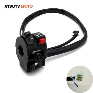 22mm 왼쪽 바이크 오토바이 전기 시작 스위치 경적 회전 신호 표시기 혼다 ATV 쿼드 먼지 자전거 용 라이트