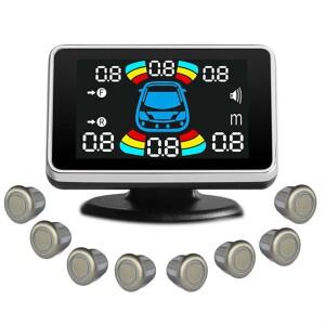 8개 주차 센서 파크트로닉 자동차 후진 레이더 전자 장치 후방 감지기 보조 경고음 B