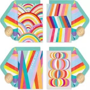 파피루스 20개 빈 감사 카드 봉투 포함 (무지개)