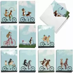 최고의 카드 회사 - 봉투가 있는 빈 노트 20장(4 x 5.12 인치) 모든 경우 동물 모음(디자인 10장 각 2장)