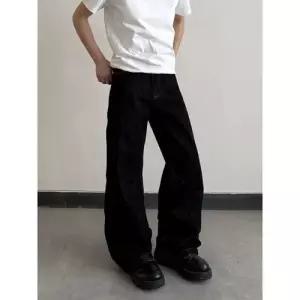 남성용 팬츠 빈티지 청 블랙 구제 마모루 원버클 오카야마 배기핏 원픽1