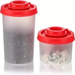 엘레가페르마 도시락 소금 및 후추통 2개 조절식 휴대용 야외 일상용 소금통