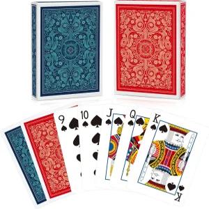 카드 덱 오브 2팩 포커 프로페셔널 표준 사이즈 게임 나이트용 세트 피노클 카르타 매직 소품 Go Fish