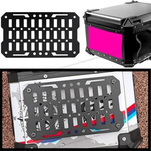 1개 바이크 오토바이 탑 케이스 몰리 패널 스테인리스 스틸 전술 수납 박스 범용 사이드 모듈형 오거나이저