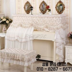 패셔너블한 고급 레이스 자수 피아노 커버 더블 스툴 싱글 방진