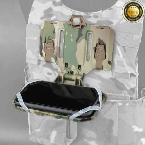 전술 휴대폰 거치대 관리 파우치 지도 탐색 Molle 사냥 조끼 가슴 액세서리 접이식 스마트폰