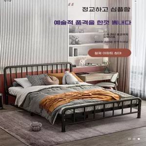 철제 조립식 침대 킹 퀸사이즈 더블 프레임 라지킹 00x200