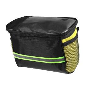 자전거 메시 전면 휴대폰 포켓 사이드 리파이록 가방, 수납 교체 부품 7인치 포함 터치스크린 핸들바 홀더 2L 자동차 용량 노란색 산악