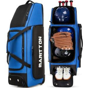 멀티 롤링 배트를 있는 넣을 대형 메리안 포켓이 야구 기어백, 펜스-후크, 백. 포수 수 신발장, 4개의 소프트볼