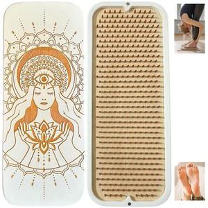 TENGRY의 사두 보드 특수 제작된 구리 네일 0 39인치 10mm 가벼운 발용 나무 침 마사지 지압 매트 요가 선물