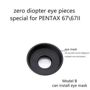 뷰파인더용 제로 디옵터 아이피스 미디엄 프레임 필름 카메라 접안렌즈 맞춤형 100 200 300 도 67  67II 전