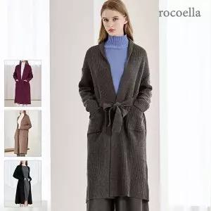 로코엘라 뮬리 울 블렌디드 숄카라 니트 코트