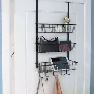 문걸이 문틀 창틀 선반 방문 다용도실 세탁실 단 수납걸이 3단