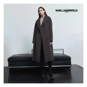 칼라거펠트 25FW 알파카 벨티드 롱 코트