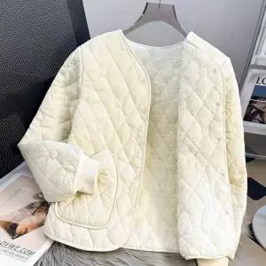 경량패딩 여성용 기모 깔깔이 캐주얼 퀄팅 점퍼 양털 방한 패딩 자켓 경량