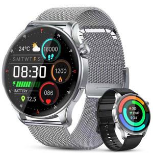 남성 여성 피트니스용 스마트워치: 디지털 시계 방수 스마트워치 안드로이드 폰 삼성 호환 스텝 페도미터 트래커 심박수 수면 SpO2 모니터