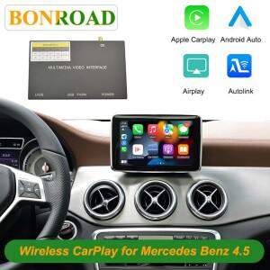 벤츠용 본로드 무선 카플레이 안드로이드 오토 미러링크 에어플레이 기능 모델 A B C E CLA GLA GLK ML NTG